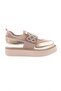 650-23Y Women's Silver Stone Detailed Stretch Thick Sole Sneakers Shoes