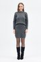 Anthracite Crew Neck Knitwear Sweater Skirt Set 2294 - 2