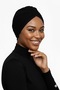 Cotton Band-Lined Black Ready-Made Turban Hijab Pool Cap Suitable for Medical Use - 4