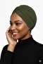Cotton Banded Lined Khaki Ready-To-Wear Turban Hijab Pool Cap Suitable for Medical Use - 3