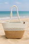 Straw Jute Women's Shoulder Bag, 100% Handmade, Cotton, Vegan, Jute Straw Beach Bag - 2