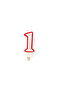 Numbered Birthday Cake Candle (7X3) cm - Numbered Candle - Cake Decoration