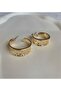 Women's Earrings Kayık Shape Stone-Encrusted Earrings - 2