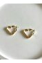 أقراط قلب نسائية بنمط الثعبان