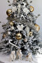 Christmas Ornament Gold Embroidered Scarf Bear White 45 cm - 5