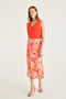 Patterned Double Breasted Skirt - 3