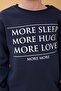 Unisex Children's Crew Neck Sweatshirt with Print Detail and Fleece Inside – Navy Blue - 5