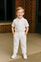 Boy's White Flexible Waist Elasticated Trousers April 23 October 29 Show Outfit