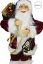 Velvet Santa Claus with Lantern Red 30 cm - 6