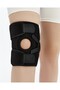 Steel Ligament and Patella Supported Knee Brace, Meniscus Ligament Injuries Athlete Protection Black Gel Gift - 3