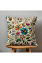 Set of 4 Reversible Digital Print Cushion Cover Embroidered Look Floral Print - 4