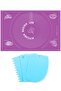 Set of 2 Purple 45x65 Cm Silicone Dough Rolling Mat and Dough Shaping Set of 3