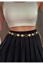 Flower Buckled Chain Belt Dress Belt Shirt Belt Jacket Belt