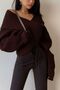 New Product Cross Detailed Oversize Knitwear Sweater 0036 - 3