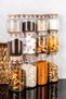 12-Piece Glass Jar Set Wooden Vacuum Lid Pulses Set Storage Container 1300-800-500 ml - 2