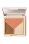 3-in-1 Face Palette Blush, Bronzer & Highlighter with Floral Embossed Design