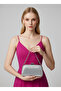 Silver Color Stone Pearl Detailed Chain Handle Women's Evening Dress Bag