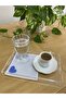 Luxury Embroidered Cocktail Coffee Serving Tray Napkin Mini Placemat Runner - Blue Heart (2 Pcs) - 5
