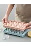 33-Square & Circular Ice Cube Tray Multipurpose Food-Grade Freezer Mold with Lid Pink 25x15x2cm - 5