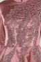 PUL PAYET EMBROIDERED FLUFFY SATIN EVENING DRESS 50355 - 4