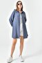 Anthracite Women's Shirt Collar Wooden Buttoned Collage Elastic Aerobin Woven Tunic - Regular Fit - 7