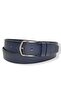Men's Faux Leather Sports Navy Belt 4 cm - 3