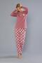 Women's 100% Cotton Long Sleeve Pajamas Set 09-270 - 3