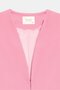Pink Women's V-Neck Agraf Closure Comfortable Cut Pocketed Woven Long Vest - 3