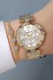Gold Yellow Elegant Women's Bracelet + Zircon Stone Bracelet