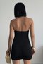 Black Dress with Corset Detail Straps - 5
