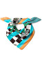 Tropical Geometry & Clock Flower Pattern Scarf Bandana 50X50 cm