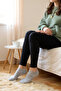 Women's and Men's 10-Piece Cotton Piece Plain Gray Booties Socks Set Comfortable and Breathable - 6