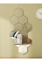 Wall Decoration 14-Piece Hexagonal Honeycomb Mirrored Silver Plexiglass for Living Room, Office and Entrance |   10X10 cm - 4