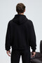 Ashby men's hooded zip-up sweatshirt with pockets and drawstring - regular fit black - 5