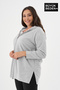 Women's Tunic Plus Size Zippered Hooded Sweat Cardigan Spr26Btk955 - 3