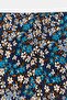 Navy Blue Women's A-Line Regular Waist Floral Patterned Midi Woven Skirt - Viscose - 4