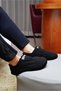 Flexible Lightweight Durable Black Men's Plush House Shoes - 2