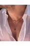 Nessa 2-Piece Italian Chain Green Natural Stone Silver Color Chain Men's Tarnish-Free Steel Necklace - 4