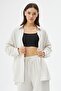 Stone Linen Shirt Harem Pants Two-Piece Set - 5