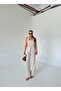 Stone Color Square Neck Vest Pants Set - 2