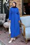 Pat Detailed Dress Cobalt Blue