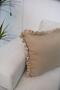 Ruffled Beige Throw Pillow Cover Decorative Bohemian Soft Sofa Back Cushion Gift Christmas 45X45 - 3