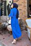 Pat Detailed Dress Cobalt Blue - 4