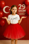 April 23 October 29 Show and Special Day Tutu Skirt Red White Tutu Puffy Skirt