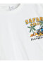 Crew Neck Printed Boy's T-Shirt - 6