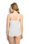 Ji̇ber 6-Pack Women's White Cotton Lycra V-Neck Lace Tank Top/553 - 3