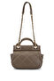 Women's Faux Leather Gray Shoulder Bag - 3