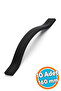 Furniture Handle Striped Model Durable Long Lasting Modern Design Black 160 mm Striped Metal 10 Pieces
