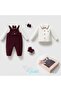 “Noble Burgundy Bow Tie Baby Set” 👑 ❤️   (in a Special Gift Box)
