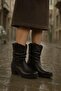 Thick Heeled Leather/Suede Women's Boots & Booties - 3